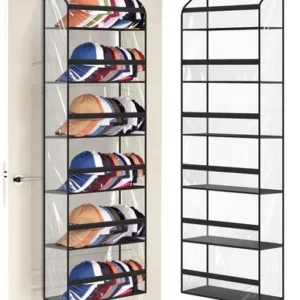 AOODA Clear Over The Door Hat Racks for Baseball Caps, Large Holds up to 72 C...