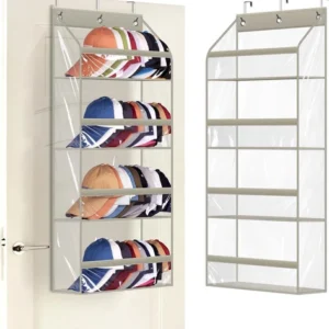 Clear over the Door Hat Racks for Baseball Caps, Hold 48 Caps Hat Storage